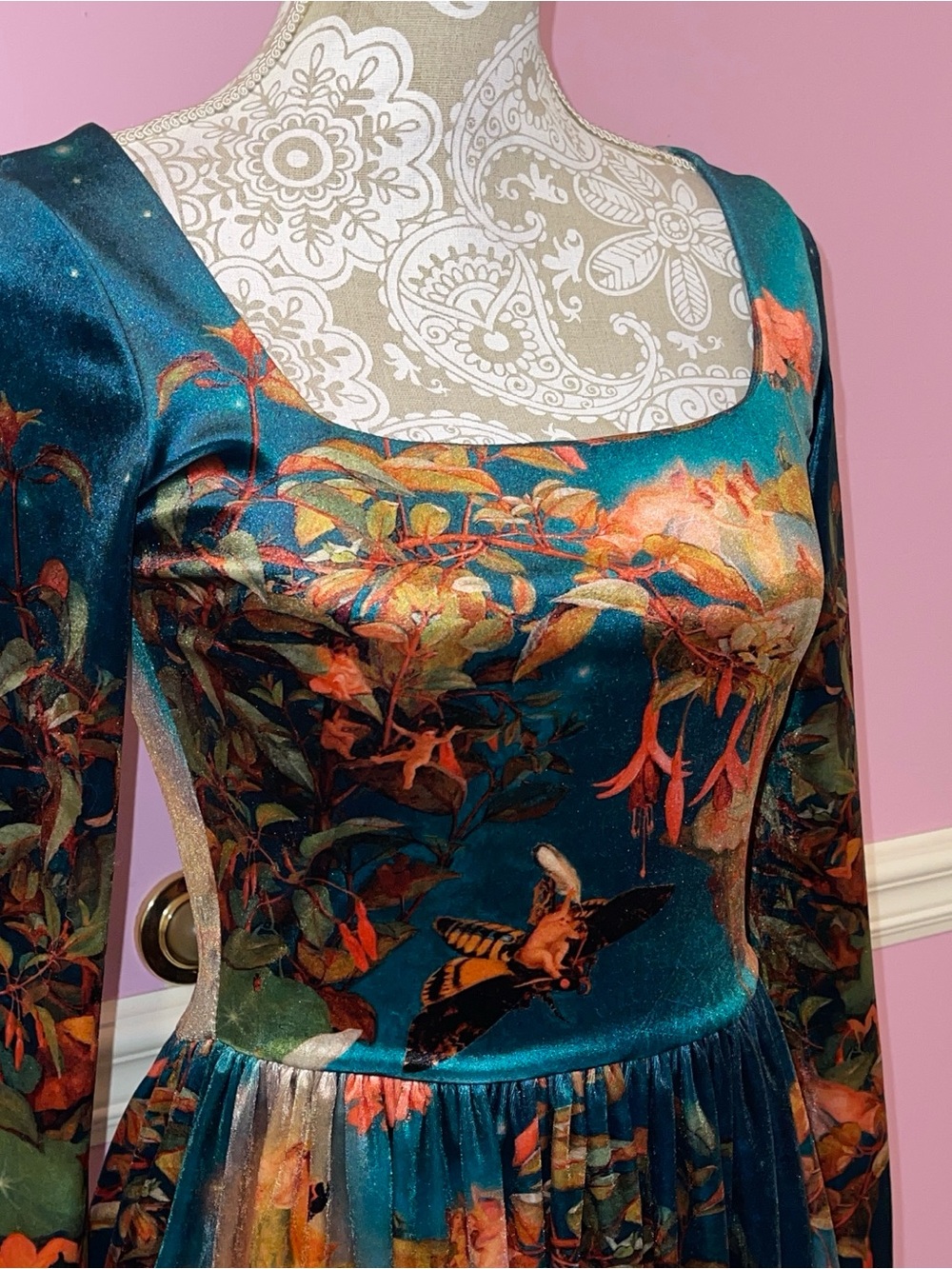 Blackmilk midsummer night’s fairy Fairycore velvet dress cottage renaissance - Picture 3 of 8
